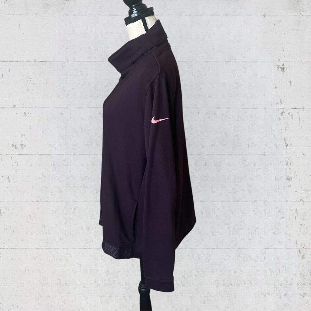 Nike Dri-Fit Funnel Cowl Neck Pullover Sweatshirt Logo Hemline Pockets XL - Picture 9 of 13